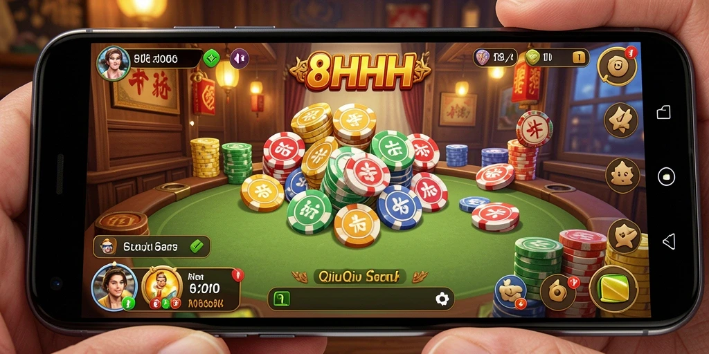 Screenshot gameplay QiuQiu dengan tampilan menawan.