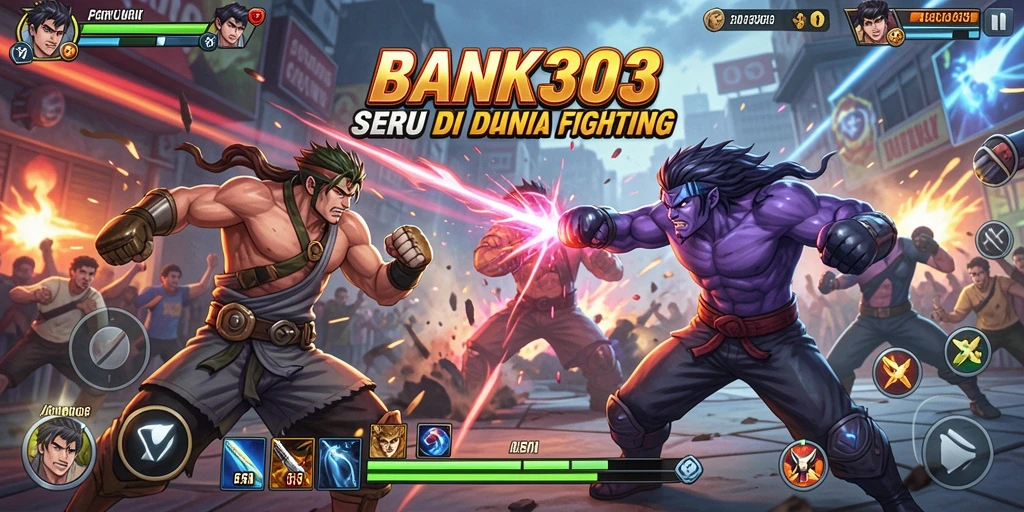 Tampilan seru dari gameplay pertarungan dalam BANK303.