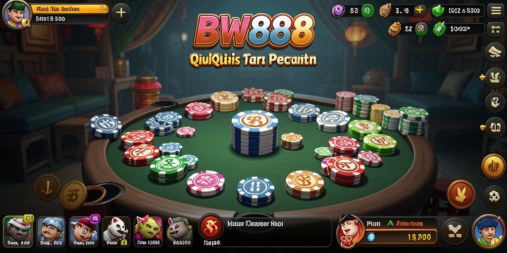 Tampilan gameplay QiuQiu yang menarik dan interaktif.
