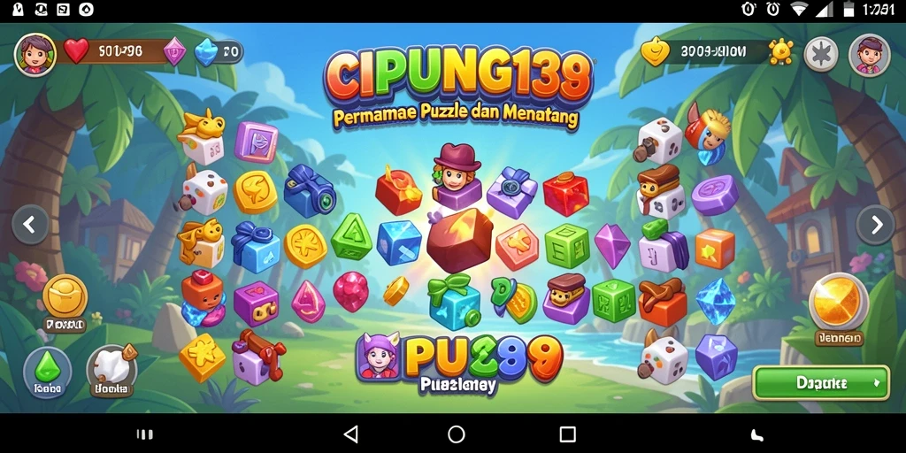 Tangkapan layar gameplay <strong>CIPUNG138</strong> menunjukkan puzzle menarik dan tantangan seru.