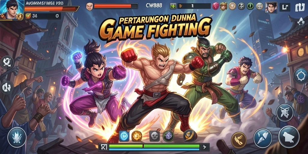 Screenshot gameplay CW8888 menampilkan pertarungan yang mendebarkan.