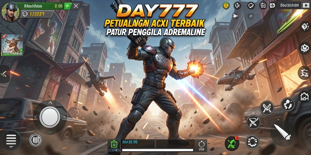 Tangkapan layar dari gameplay DAY777 yang mendebarkan dan penuh aksi.