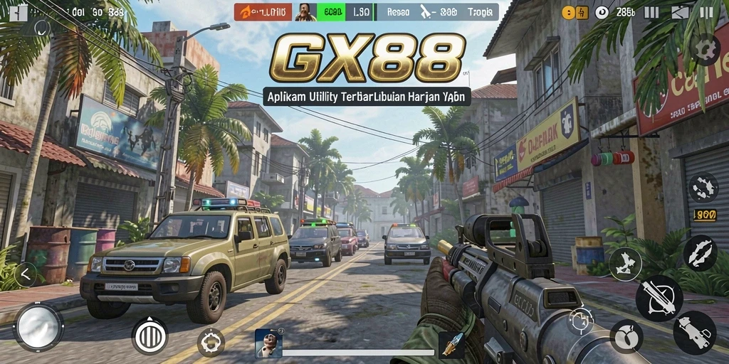Tampilan antarmuka GX88 yang sederhana dan fungsional.