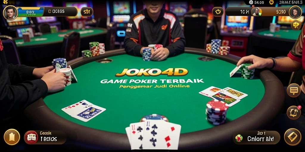 Tampilan gameplay Poker yang mendebarkan di JOKO4D.