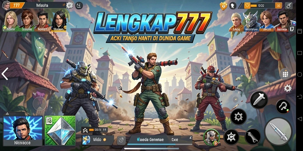 Tampilan aksi mendebarkan dalam LENGKAP777.