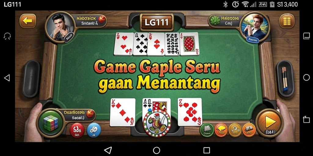 Tampilan gameplay LG111 yang menarik dan seru saat bermain Gaple.
