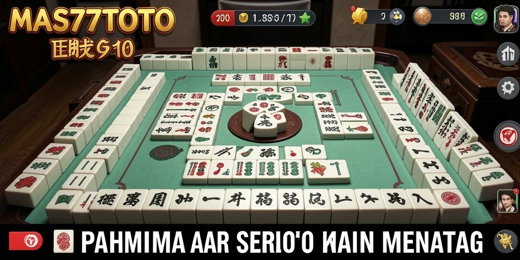 Tampilan gameplay menarik dari MAS77TOTO yang menampilkan strategi Mahjong.