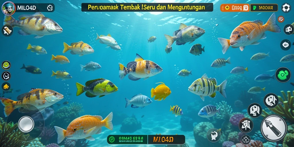 Tampilan screenshot MILO4D yang menampilkan aksi tembak ikan.