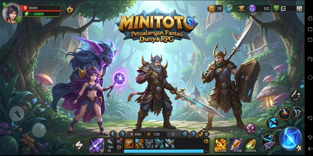 Tampilan menakjubkan dari gameplay RPG MINITOTO yang penuh petualangan.