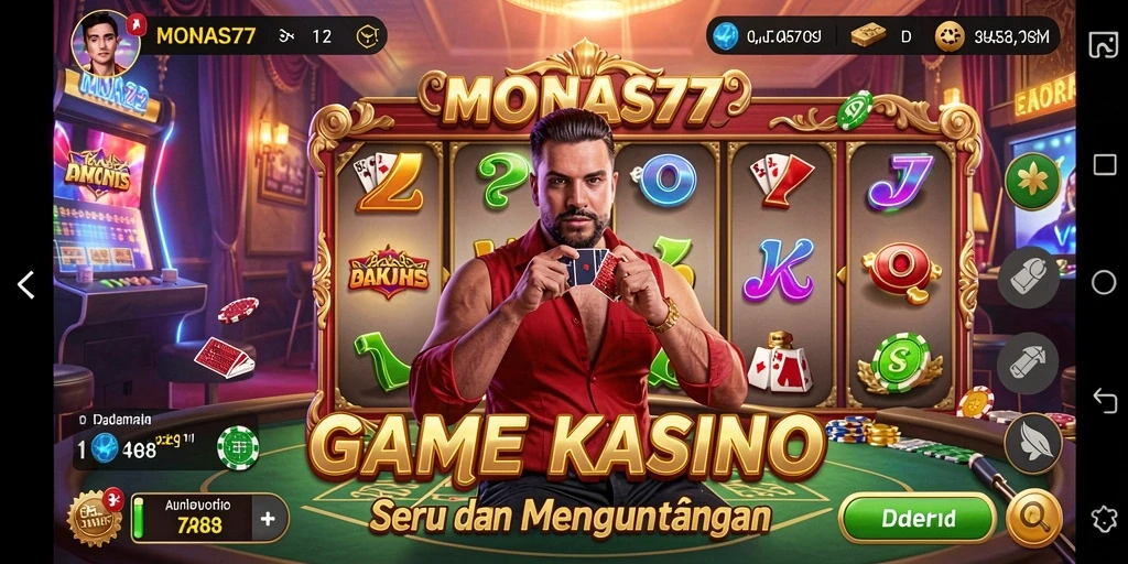 Gambaran gameplay seru dan mendebarkan di MONAS77.
