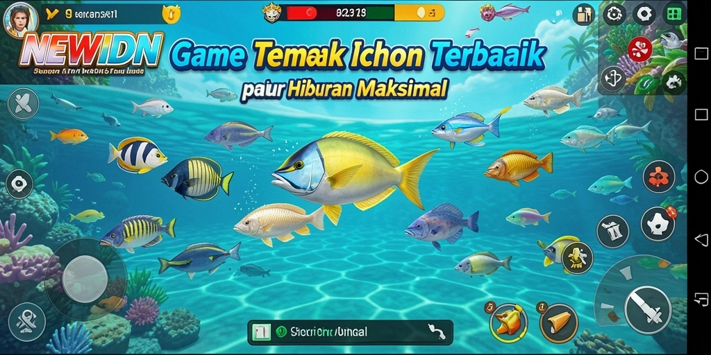 Tampilan gameplay seru dari <strong>NEWIDN</strong> saat menembak ikan.