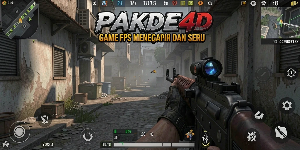 Gameplay intens PAKDE4D dengan aksi tembak menembak seru.