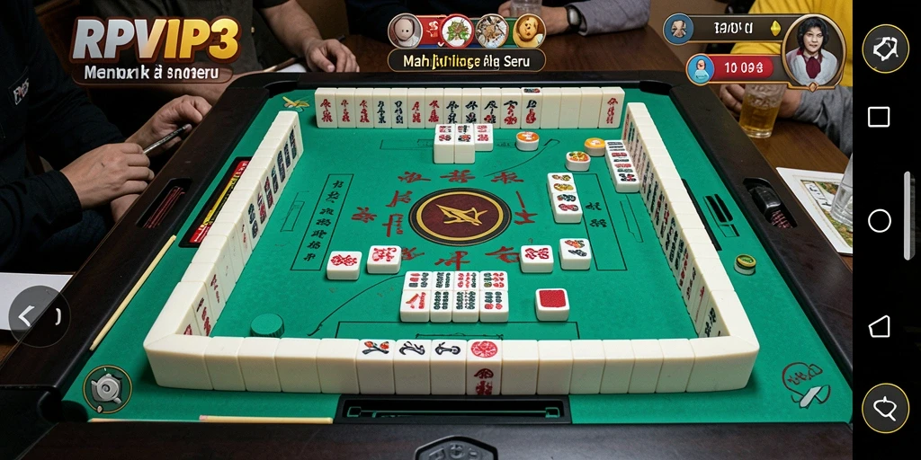 Tampilan gameplay menarik dari RPVIP3 menampilkan pergerakan ubin Mahjong yang strategis.
