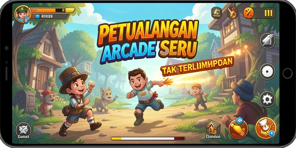Screenshot menunjukkan gameplay seru dari RR89 dengan aksi yang mendebarkan.