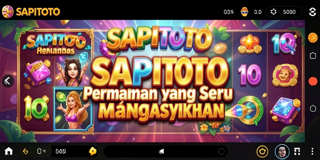 Gameplay seru SAPITOTO dengan grafis memukau dan simbol menarik.