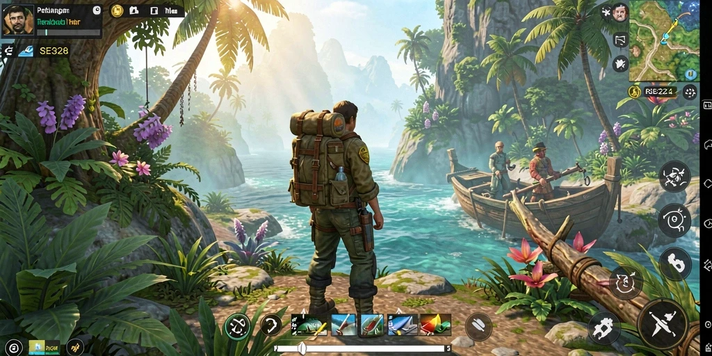 Screenshot utama SE328 yang menampilkan visual dunia terbuka yang menakjubkan.