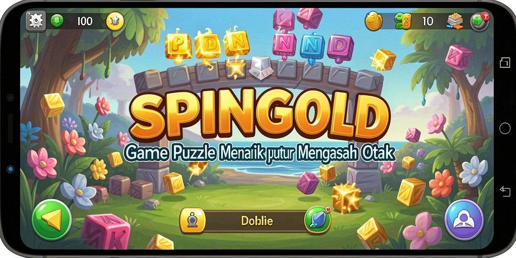 Tampilan gameplay SPINGOLD yang menantang dan menarik.