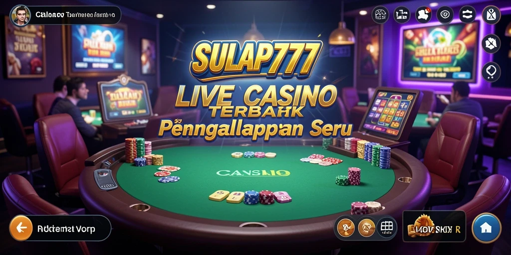 Screenshot SULAP777 menampilkan dealer langsung dan gameplay yang menarik.