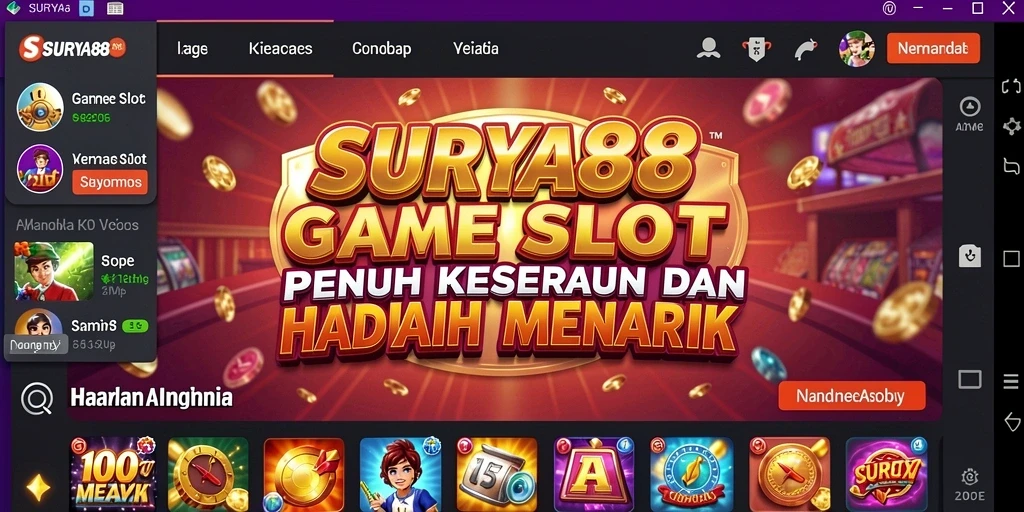 Screenshot gameplay SURYA88 menampilkan mesin Slot yang mengasyikkan dengan grafis yang menarik.