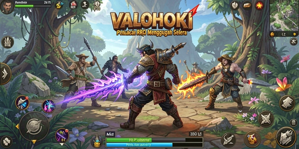 Screenshot menampilkan aksi pertarungan seru dalam game ARPG VALOHOKI.