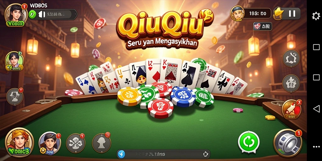 Screenshot WDBOS menampilkan aksi seru permainan QiuQiu.