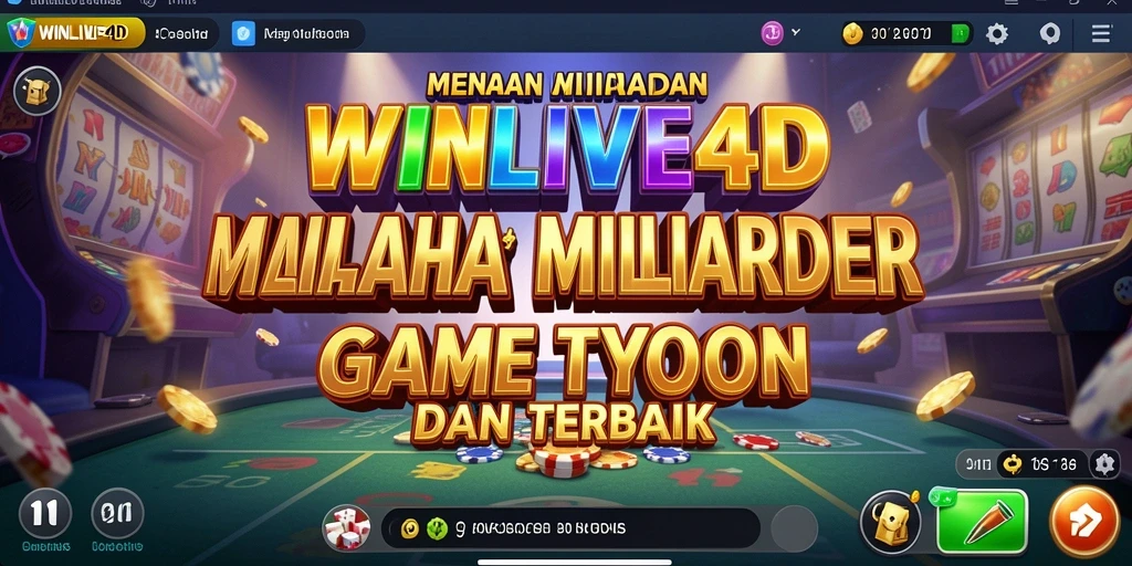 Screenshot gameplay WINLIVE4D menampilkan suasana bisnis yang intens.