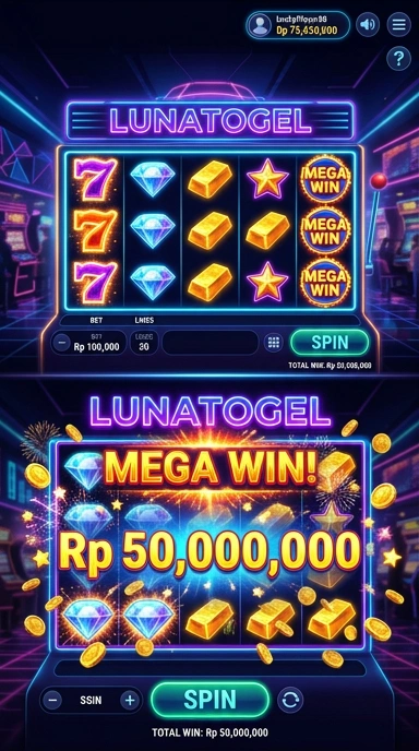 Tampilan antarmuka aplikasi lunatogel yang sederhana dan mudah digunakan.